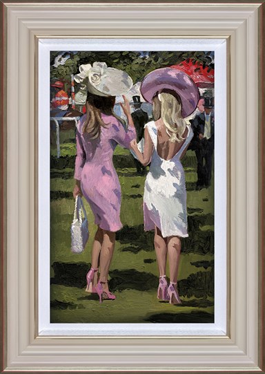 Ascot Chic II by Sherree Valentine Daines - Framed Hand Finished Limited Edition on Canvas